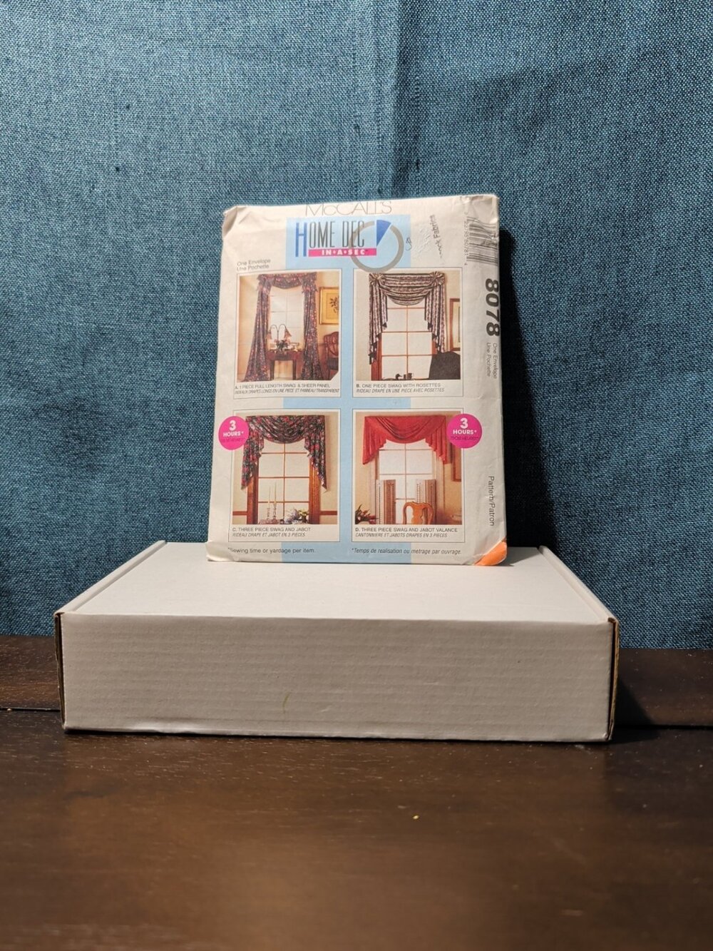 Vintage 1995 McCalls 8078 Home Dec In A Sec Window Treatment Swag Valance UNCUT - Picture 2 of 16